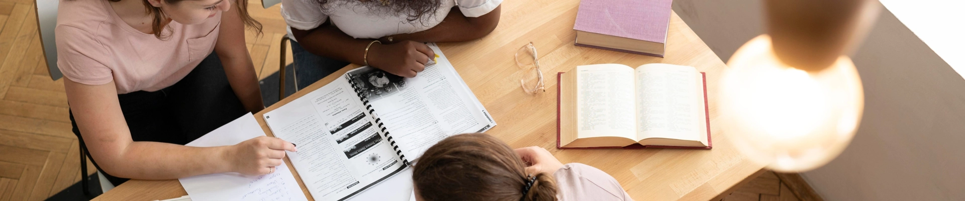 College Girls Studying Together