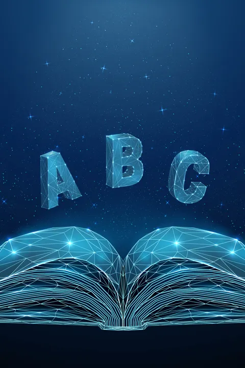 Illustration af digital bog