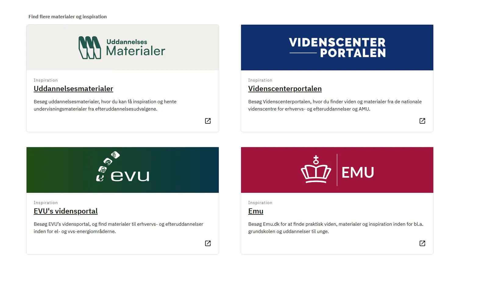 Uddannelsesmaterialer På Materialeplatformen